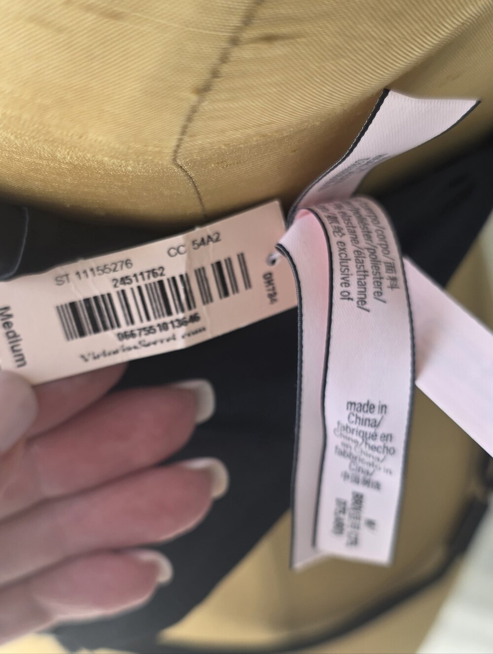 ☀️ Victoria’s Secret Black Satin Triangle Bralette Bra M - Picture 6 of 7